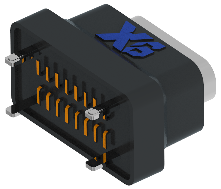 XB-TYPE C 16P-11-X  防水USB插座TYPE C 16P  立贴防水TYPE C 连接器 SMT H=8.8